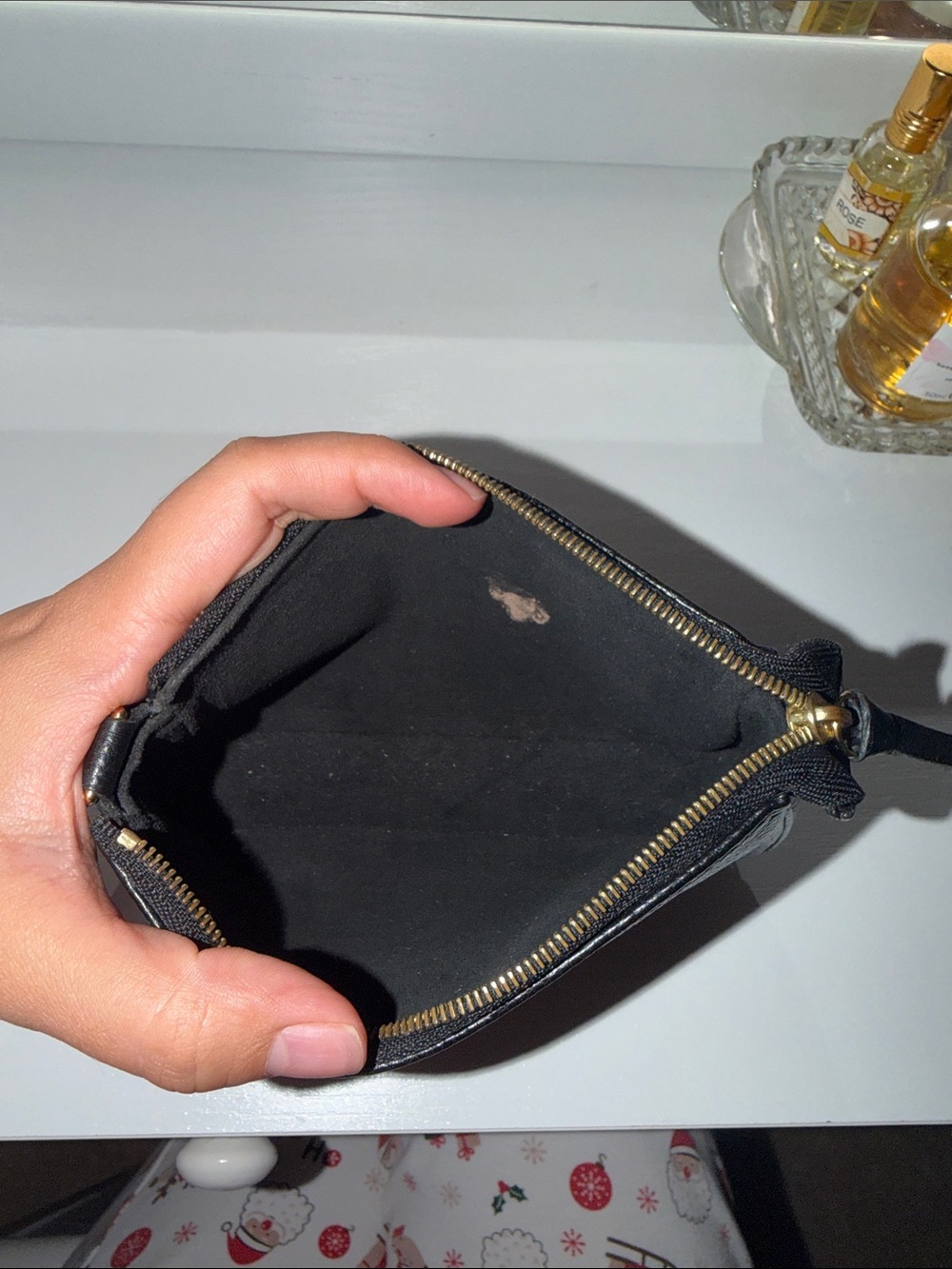 Louis Vuitton Black and Gold Mini Pochette Bag with Chain - Picture 4 of 8